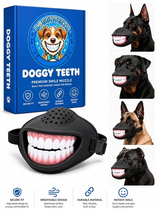 Doggy Teeth™ Human Teeth Muzzle